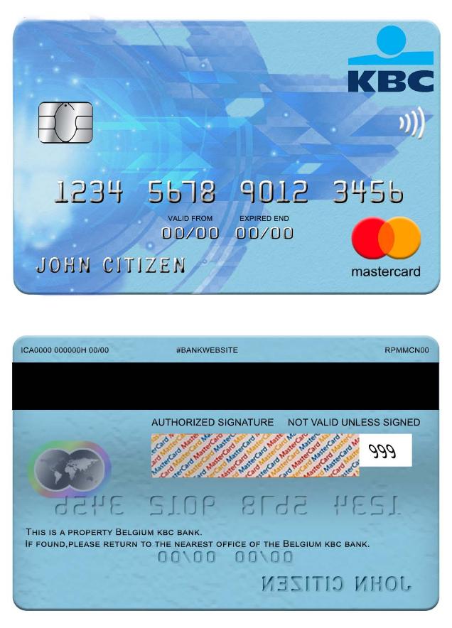 Belgium KBC bank mastercard